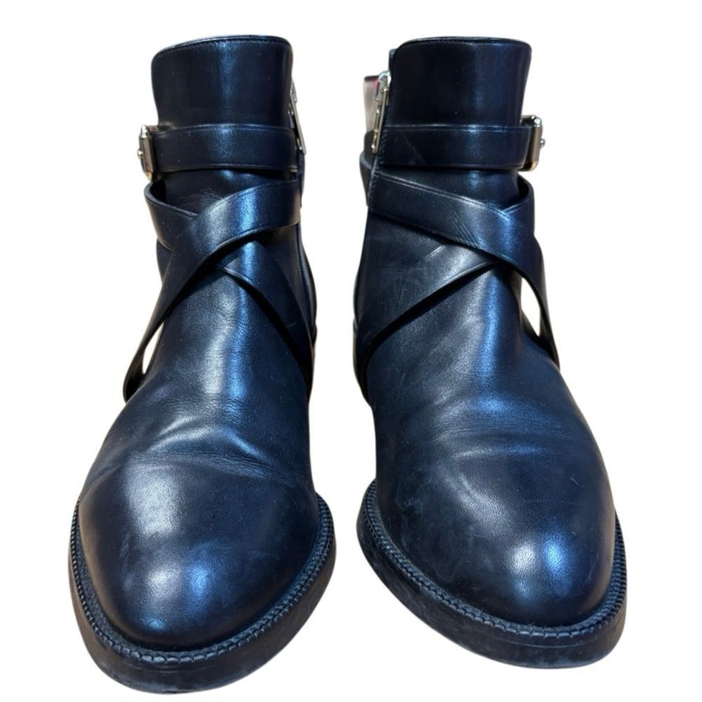 Burberry Pryle Boots Women 37 Black House Check Leather - Picture 2 of 11